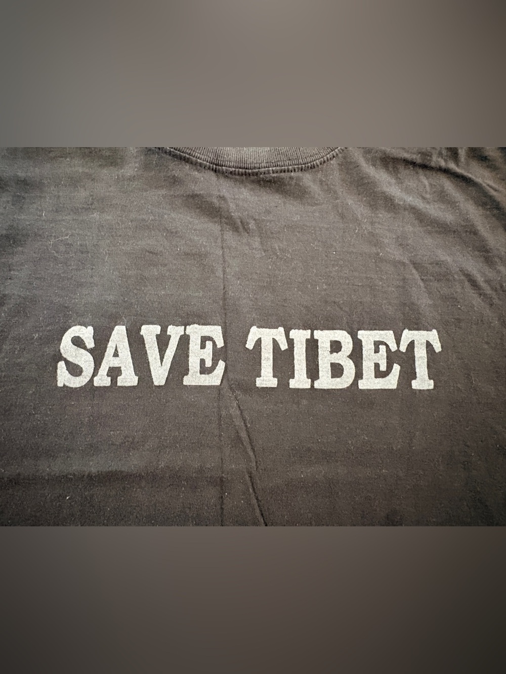 Black "SAVE TIBET" Graphic Tee